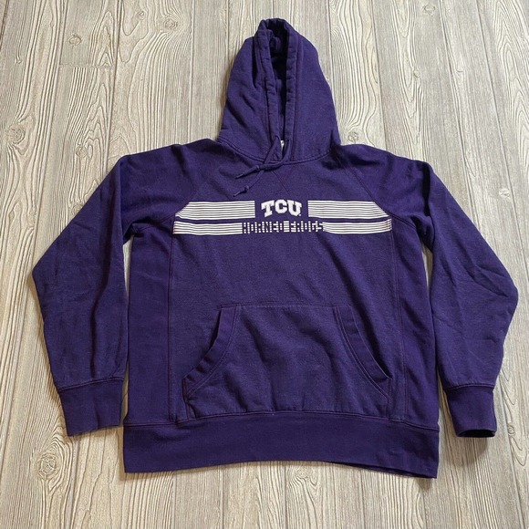 Rivalry Threads Texas Christian Horned Frogs TCU Pullover Hoodie Mens M Purple - Picture 1 of 9